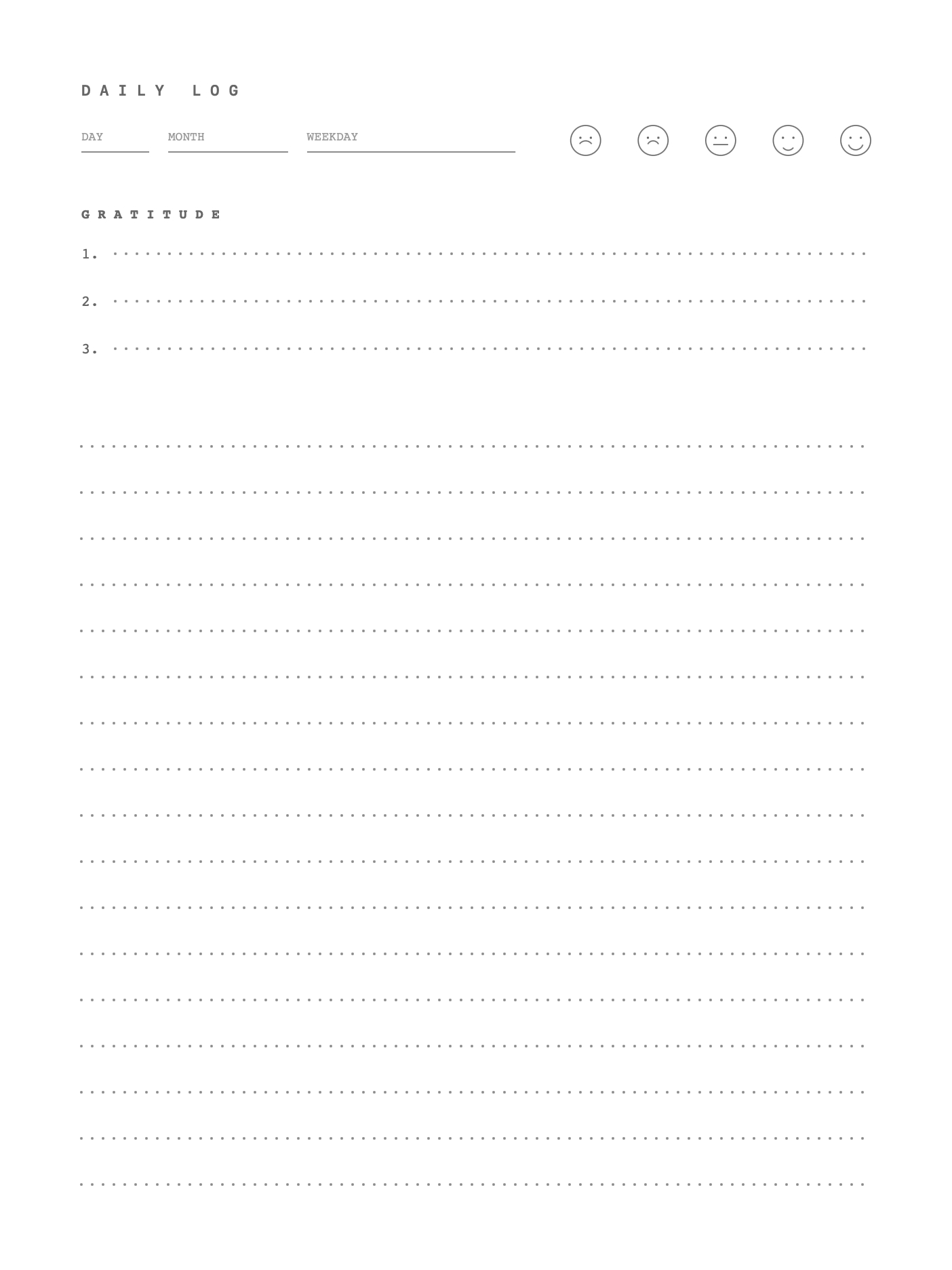 Daily Log preview